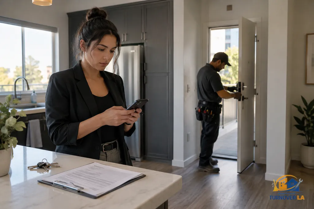 LA rental turnover inspection before listing photos and smart lock setup