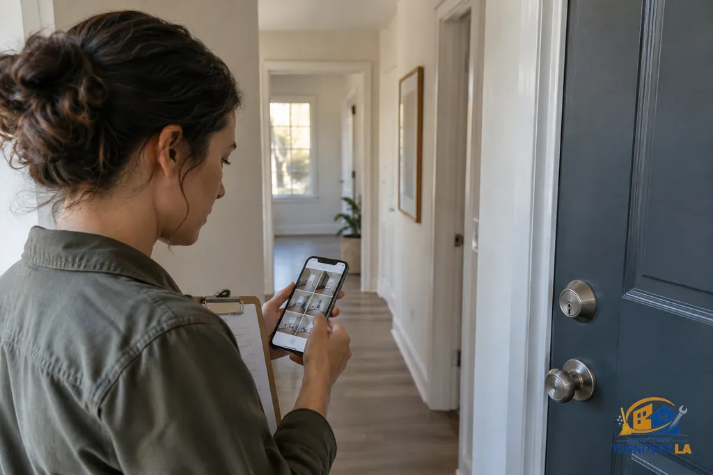 LA apartment turnover documentation and rekeyed entry before listing media